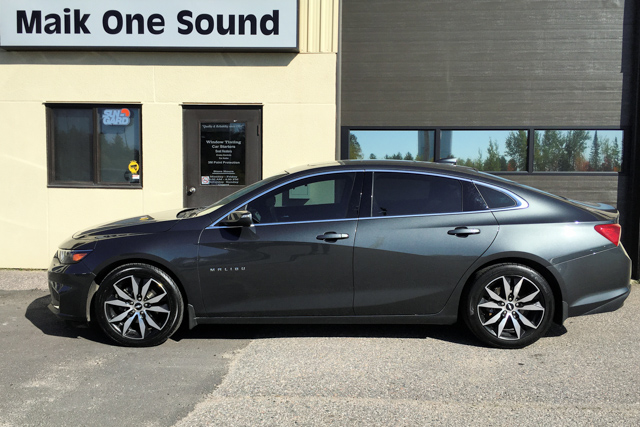 2017 Chevrolet Malibu with professional window tint in North Bay